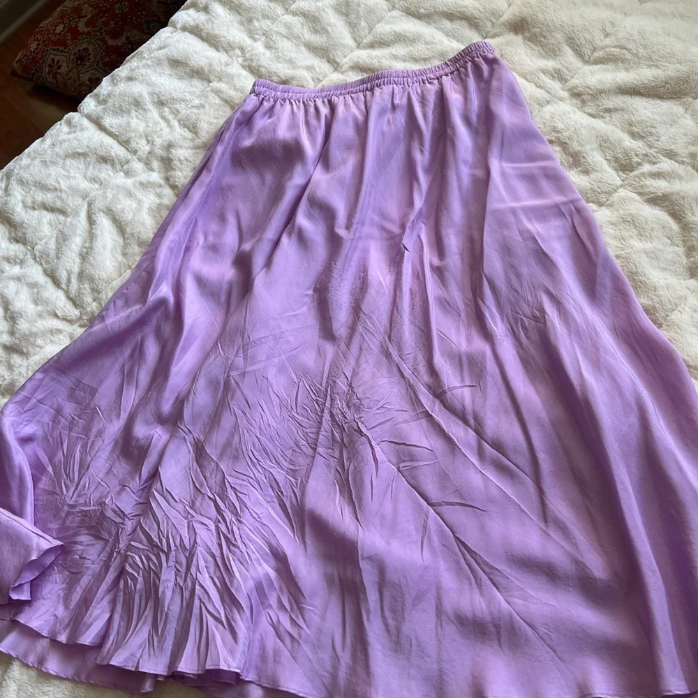 Vince Silk Lavender Circle Skirt - Picture 4 of 7